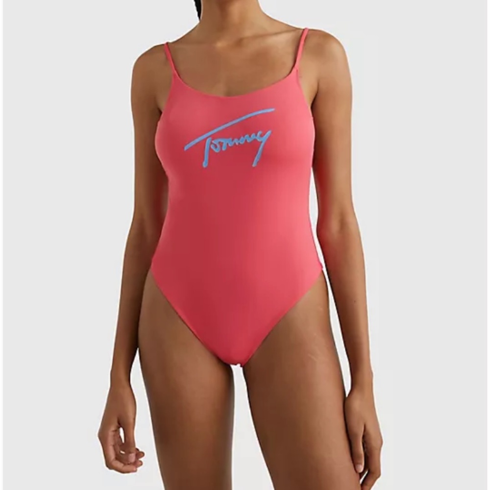 NEW TOMMY JEANS SIGNATURE ONE-PIECE SWIMSUIT